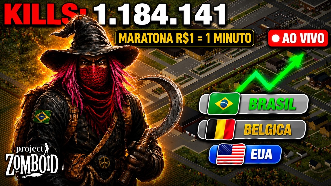 🔴 AO VIVO | 1.1 MILH&Atilde;O DE KILLS | 10 ANOS | MARATONA DO MUNDIAL DE ZOMBOID 🇧🇷