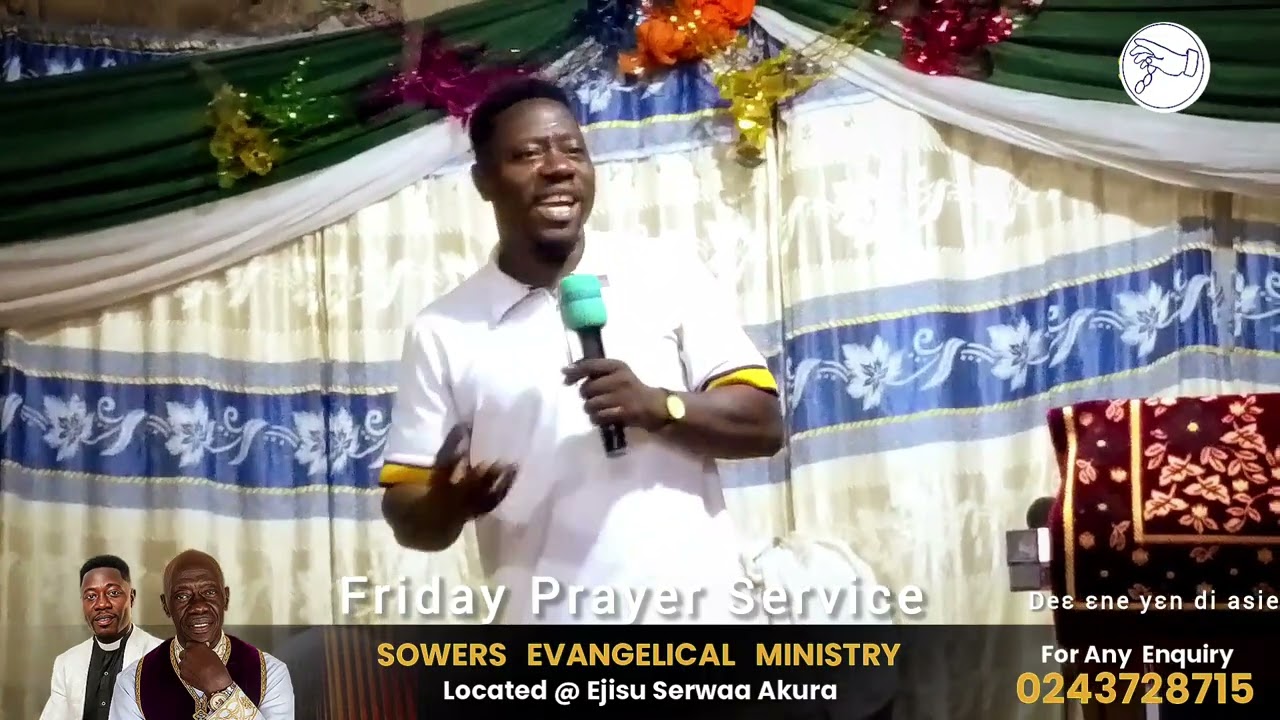 Deɛ ɛne yɛn di asie. . Friday evening service with Aps Isaac Agyemang