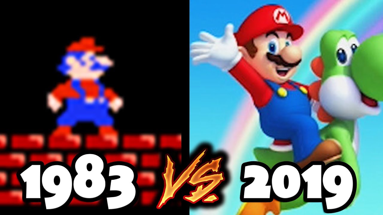 Evolution of Super Mario - 1983 to 2019