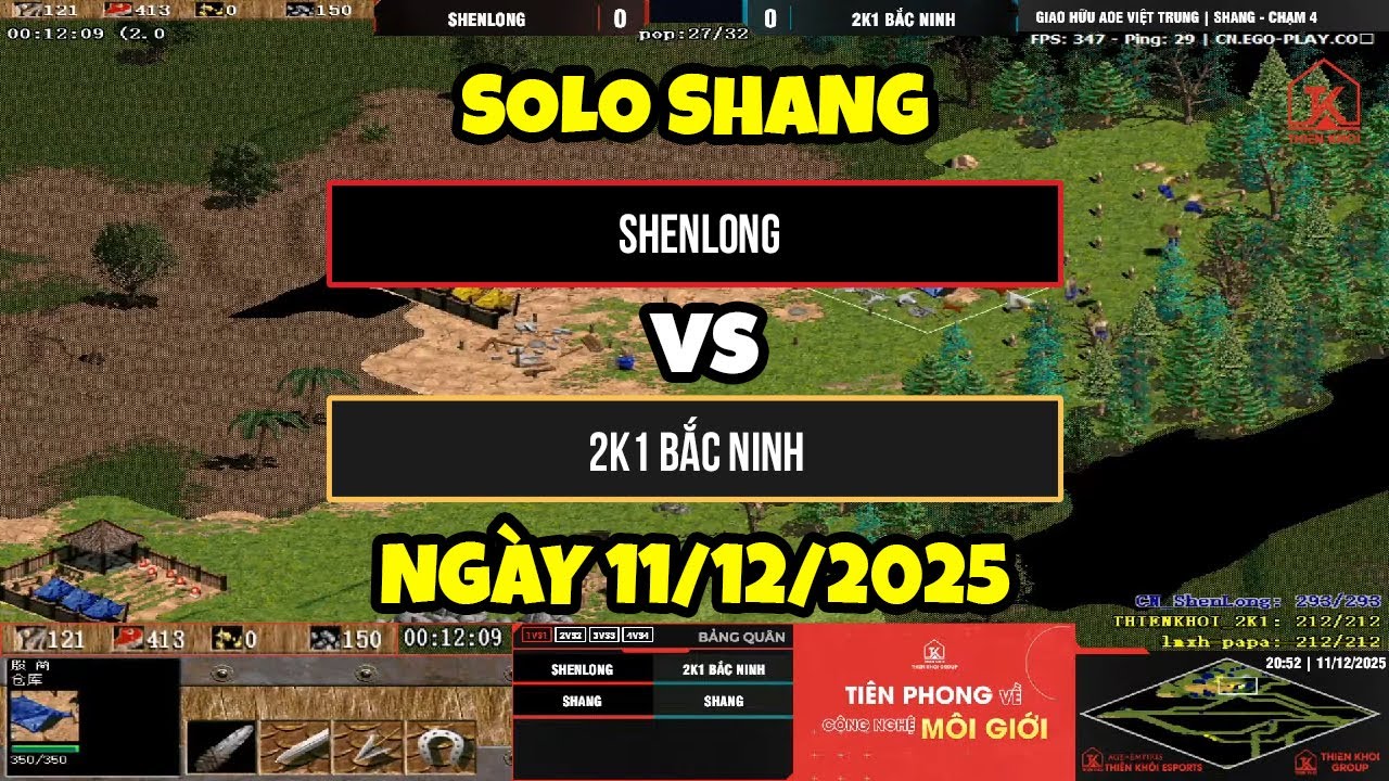 Shenlong vs 2K1 Bắc Ninh | Solo Shang | Ngày 11/12/2025
