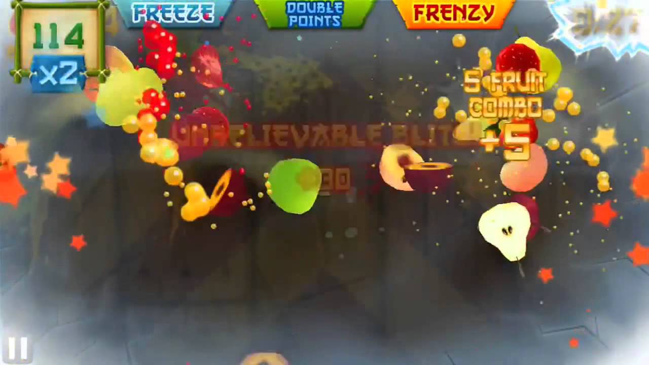 Fruit Ninja arcade 1125 score; READ for tips on 1000 point scores, understanding blitzes & bongos