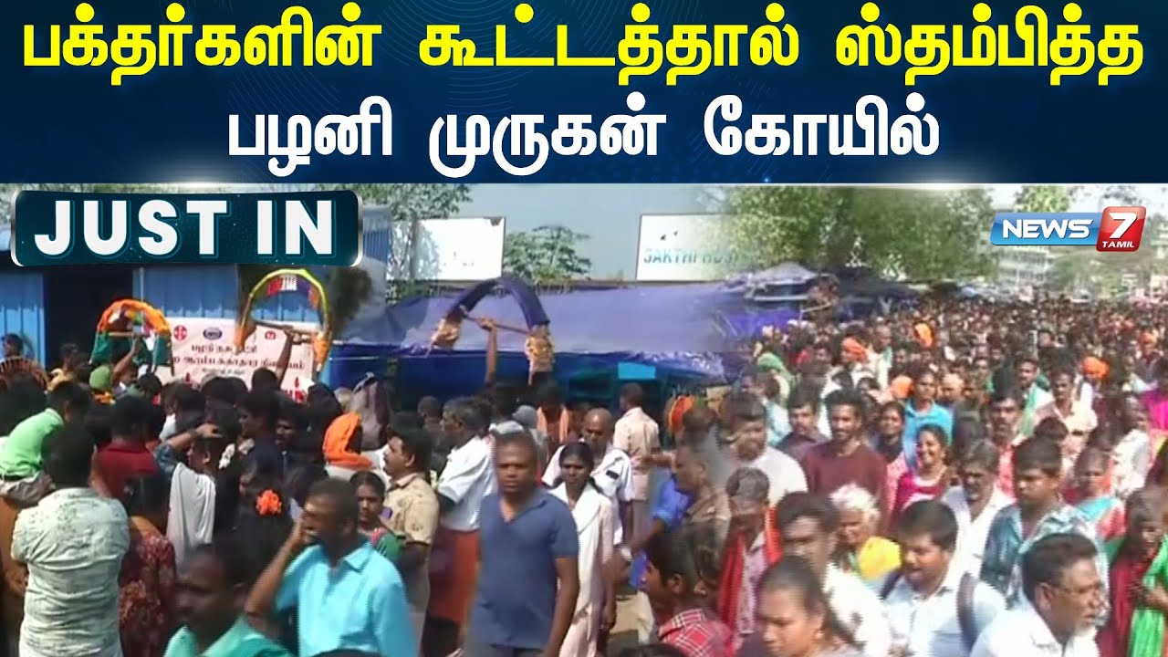 பக்தர்களின் கூட்டத்தால் ஸ்தம்பித்த பழனி முருகன் கோயில் | Pazhani Murugan Temple | Thaipoosam 2025