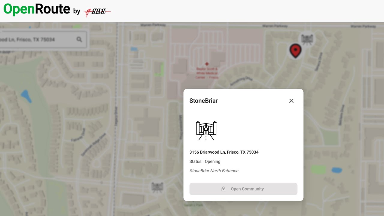 Next-Gen Emergency Gate Access | Smart SOS + OpenRoute Demo