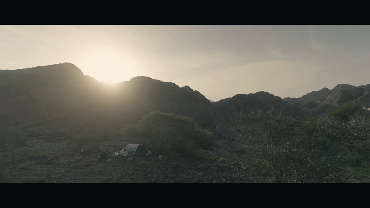 Camping in the mountain of UAE
