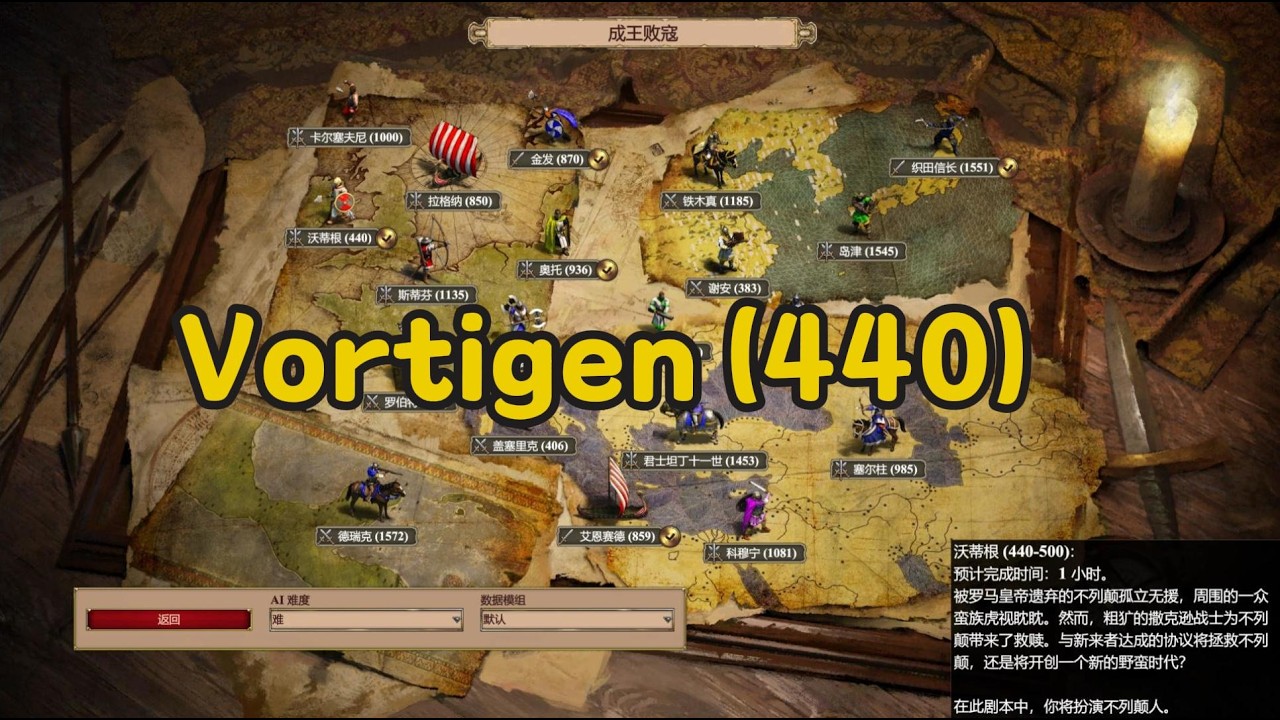 Vortigen (440)  HARD + DUAL Achievements | Easy with Walling Hack | AoE 2 - Victors & Vanquished DLC