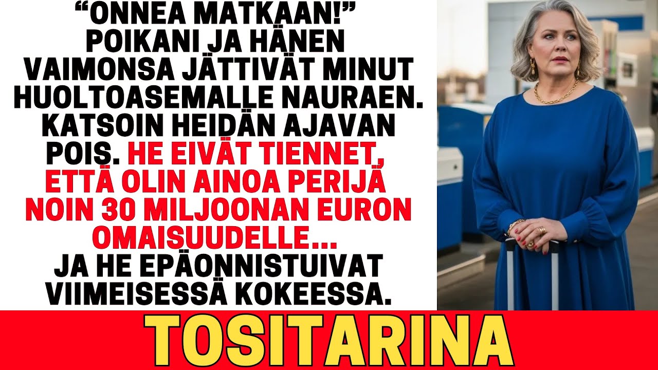 POIKANI JA HÄNEN VAIMONSA JÄTTIVÄT MINUT HUOLTOASEMALLE — HE EIVÄT ARVANNEET, MITÄ TAPAHTUI…