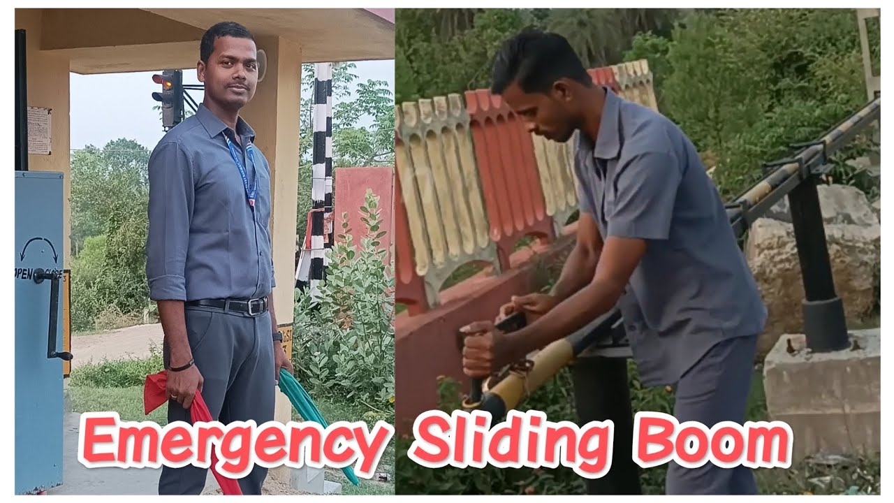 Emergency Sliding Boom Operation Training || L/C gate  failure ||#indianrailways #pointsman #groupd