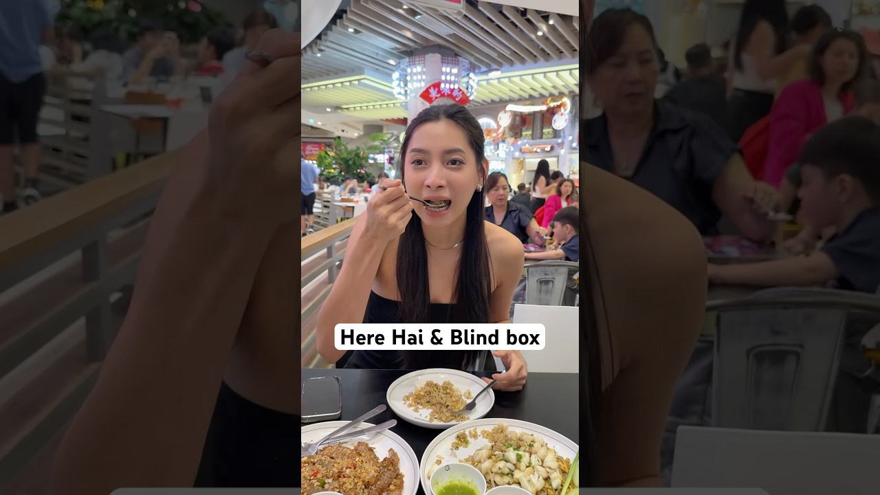 Dinner at Here Hai & Blind Box #asmr #food #blindbox #labubu #couple #shorts