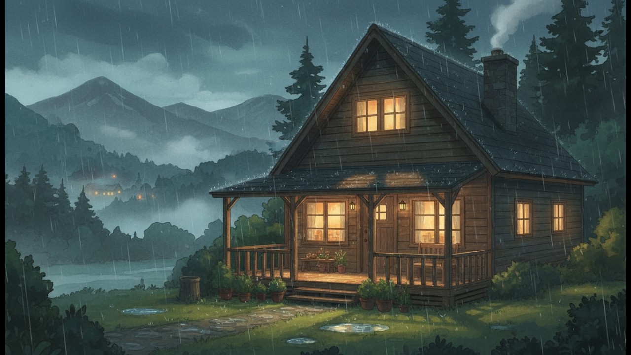 “A Calming Stormy Day in My Mountain Cabin | Rain, Cozy Cooking & Comfort Meals 🌧️🍲”