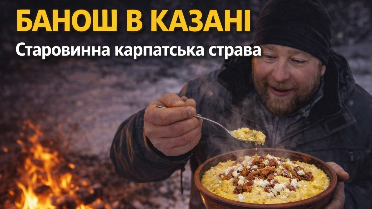 Банош в казані | Старовинна карпатська страва на вогні!