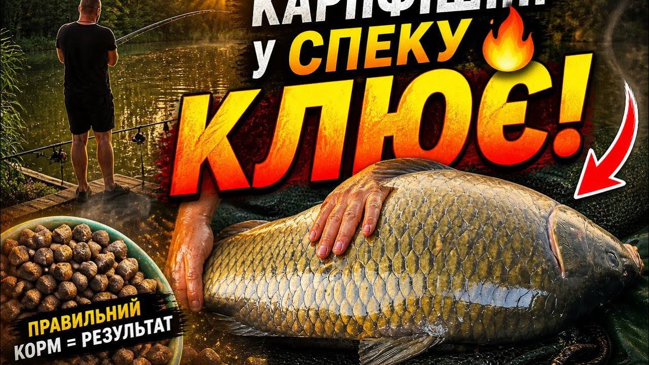 Карповая рыбалка в жару! Клевала так, что катушки дымились! Июль жара 2024! Как ловить в жару карпа!