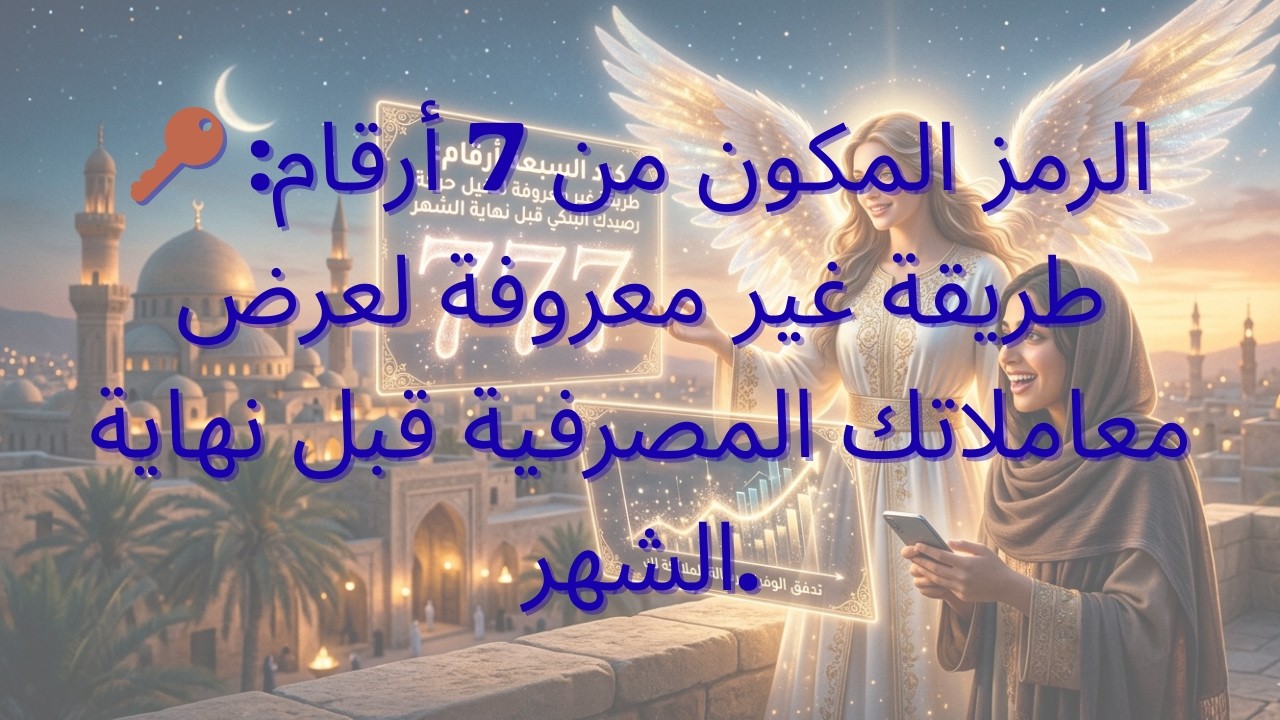🔑 الرمز المكون من 7 أرقام: طريقة غير معروفة لعرض معاملاتك المصرفية قبل نهاية الشهر.