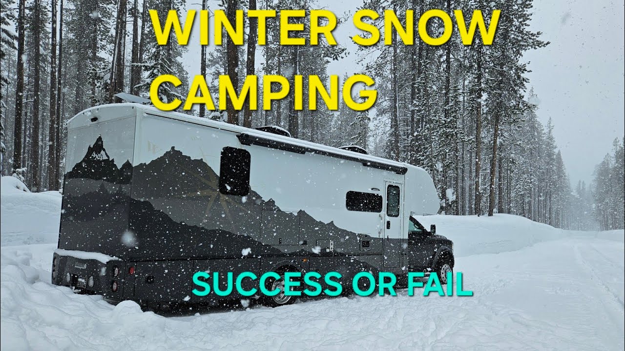 Winter Camping in Deep Snow in My Dynamax 4x4 | How Did My Mods Perform