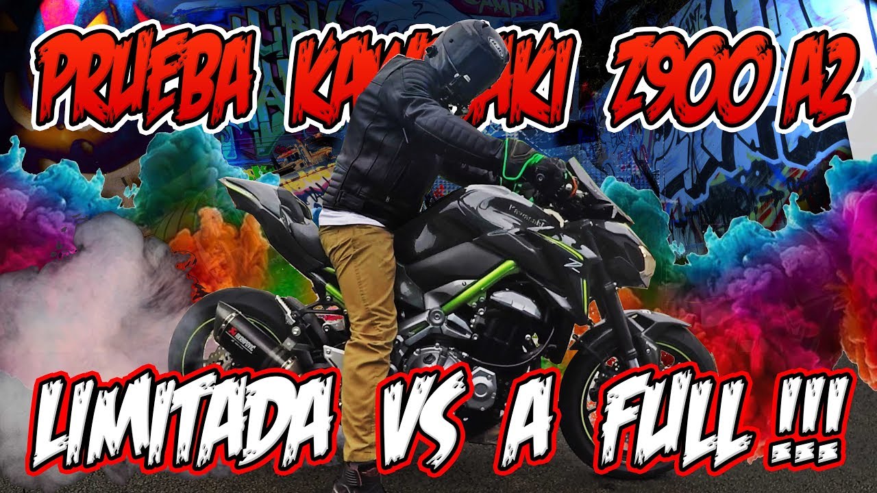 PRUEBA KAWASAKI Z900A2 LIMITADA VS SIN LIMITAR!!! ( APTA CARNET A2 )