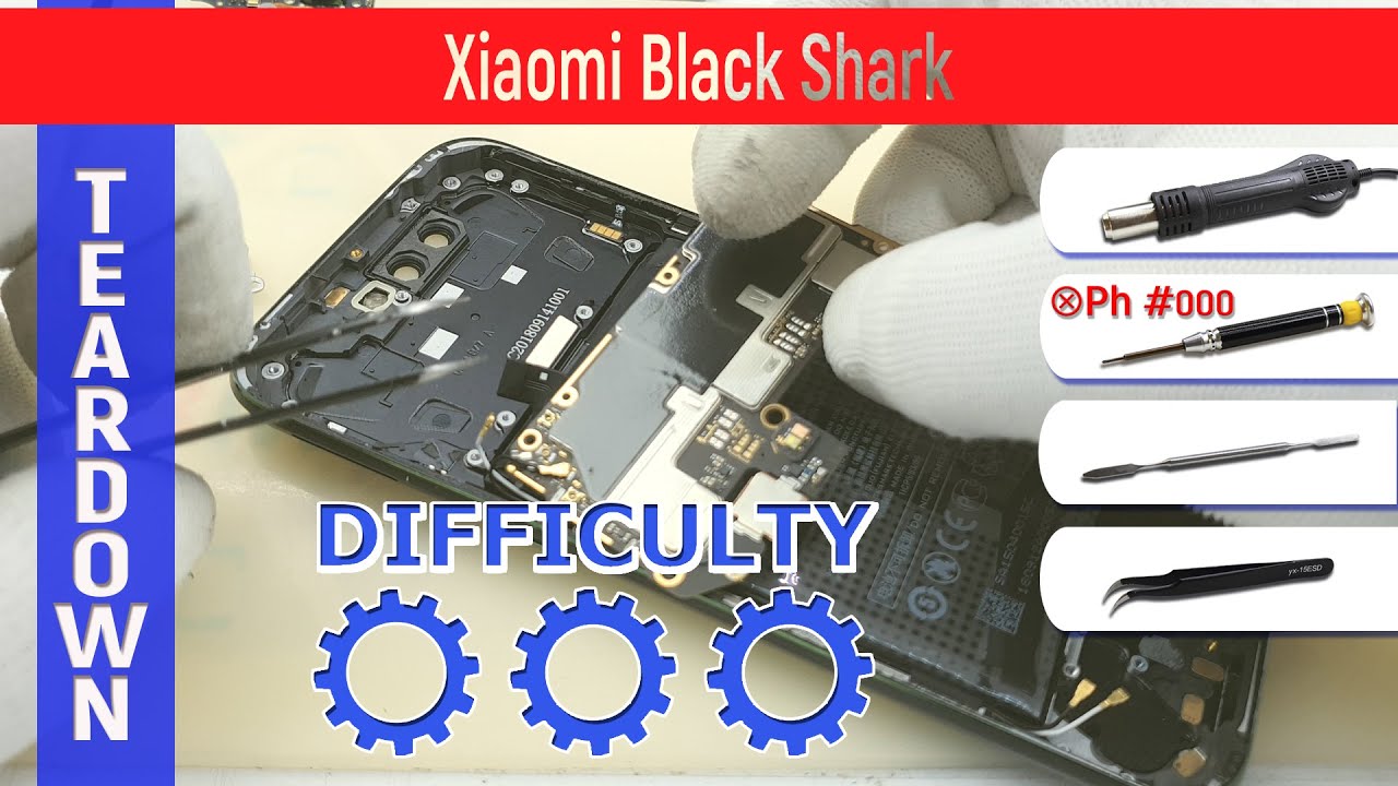 Xiaomi Black Shark 📱 🎮 Teardown Take apart Tutorial