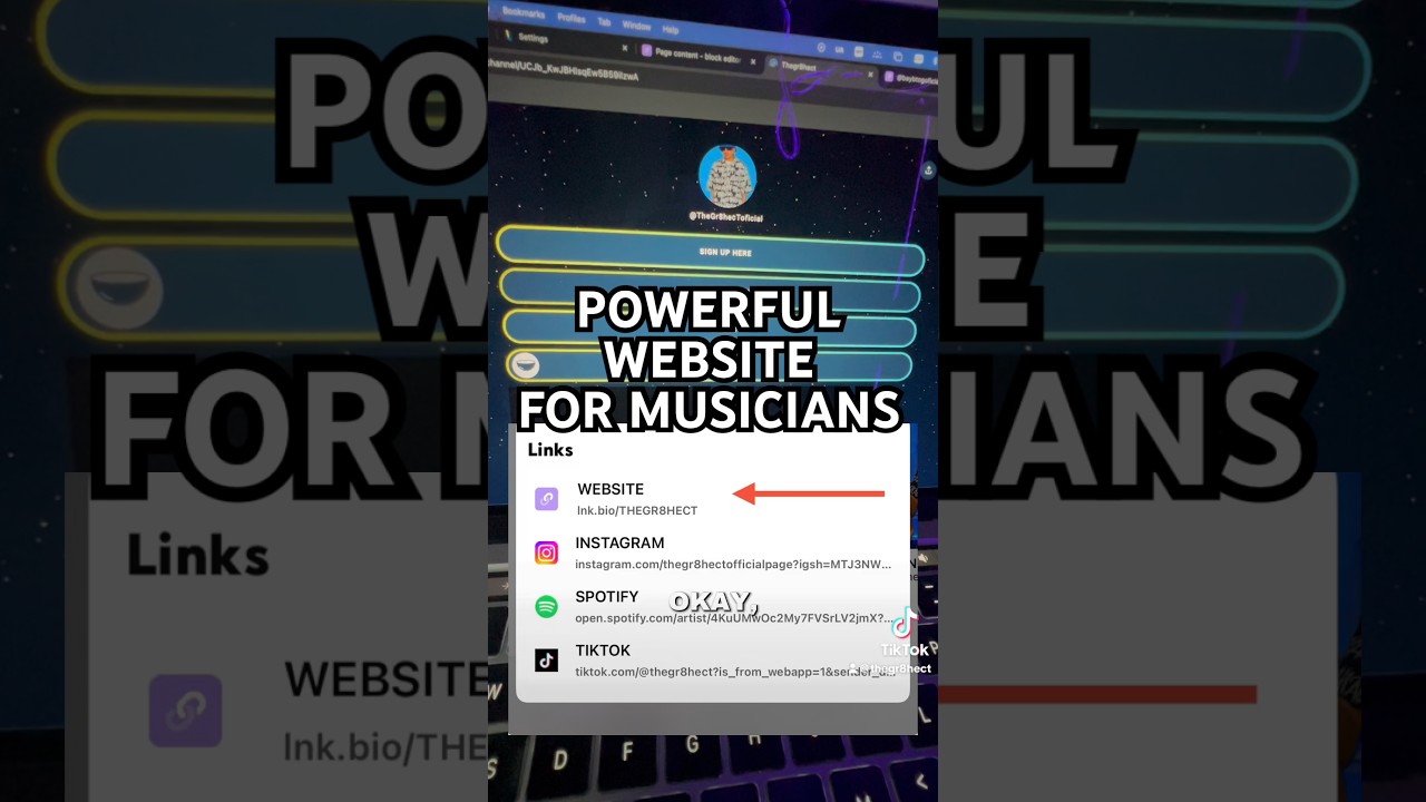Linkinbio is one of my favorite link websites #thegr8hect #howto #linkinbio #onlineguide #musician