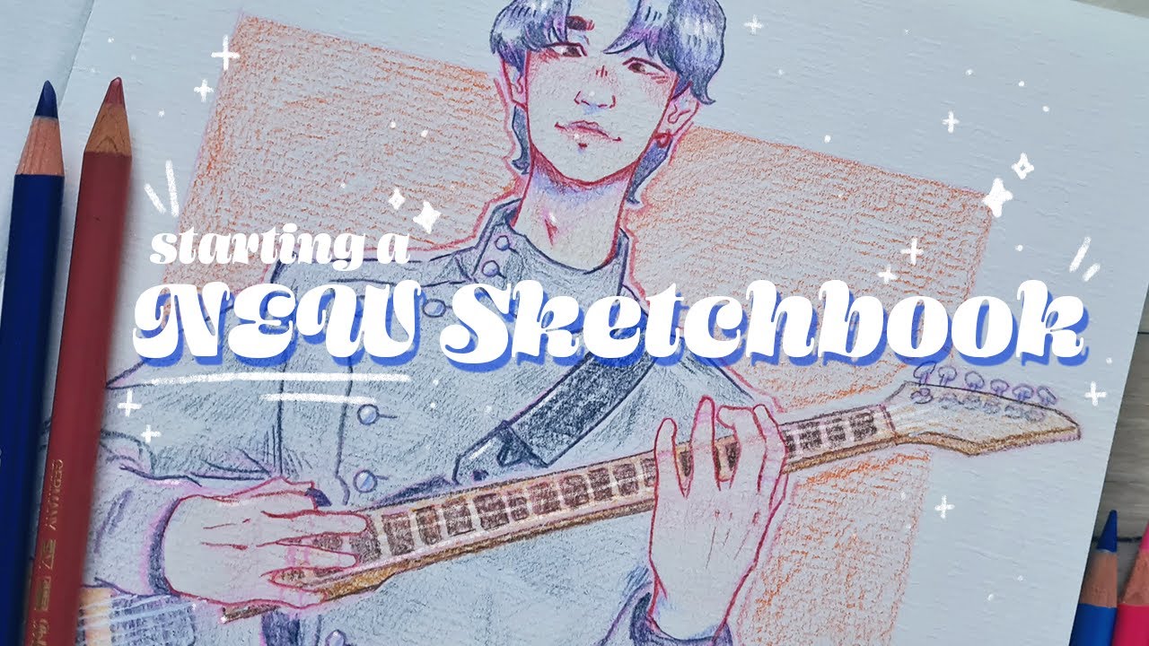 ✶ STARTING A NEW SKETCHBOOK ✶ || filling the Scary First Page & new Art Goals 🐿✨