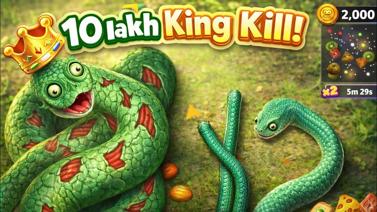10 Lakh King Kill 😱 | Epic Snake Game Victory 🐍👑#SnakeGame #KingKill #GamingForKids #DKGameMaster