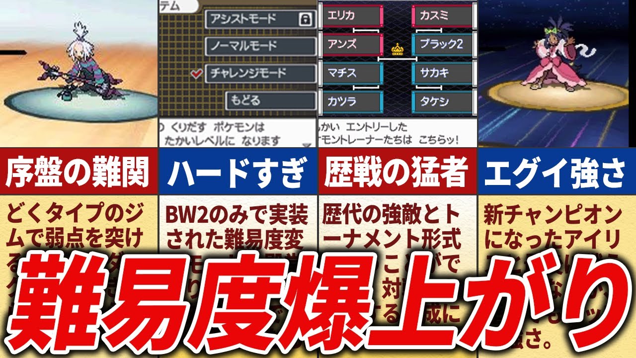 BW2のさすがに難しすぎた要素13選【ポケモンBW2】