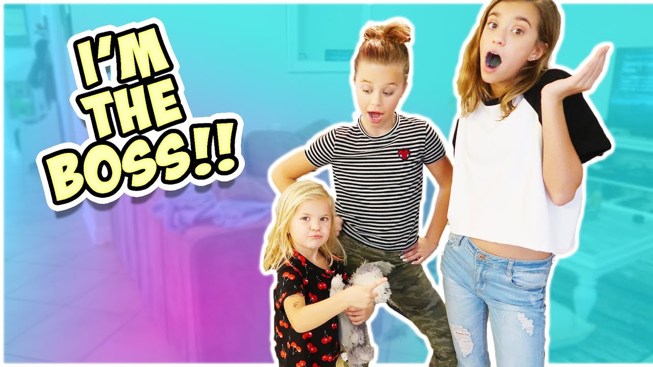 LITTLE SISTER IS THE BOSS FOR A DAY!! / SmellyBellyTV