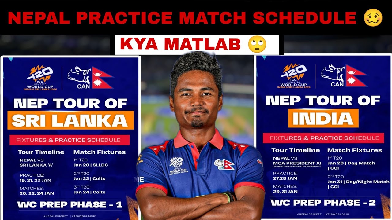 Nepal Practice Match Schedule 😲 | India & Sri Lanka Tour | WC 2026 Prep Explained .
