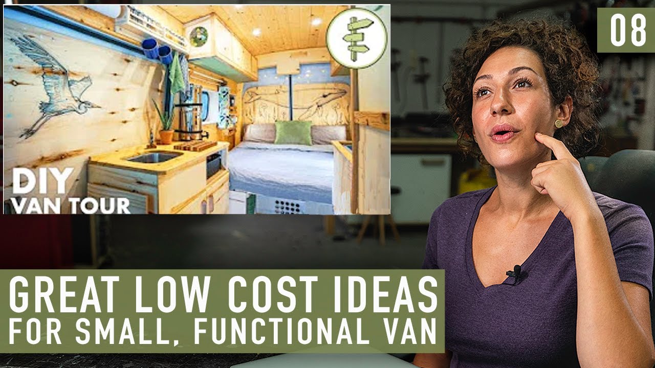 Ford Transit Van Tour Review - Creative Bed Layout for Beautiful Budget Conversion
