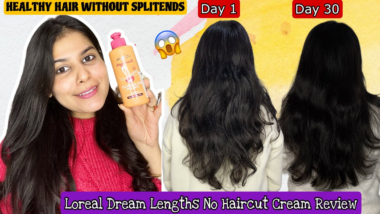 How I Went From Frizzy To Smooth Hair In 30 Days | Loreal Dream Lengths No Haircut Cream Review