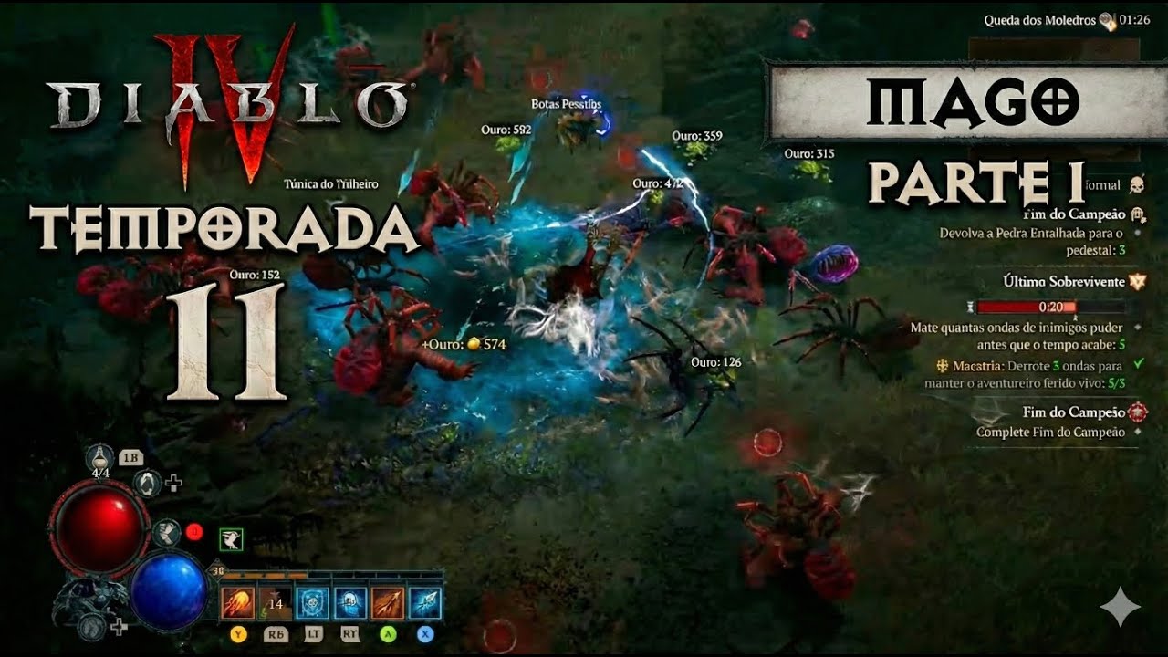🔥 DIABLO IV: MAGO nas Missões de Temporada (Gameplay PT-BR)