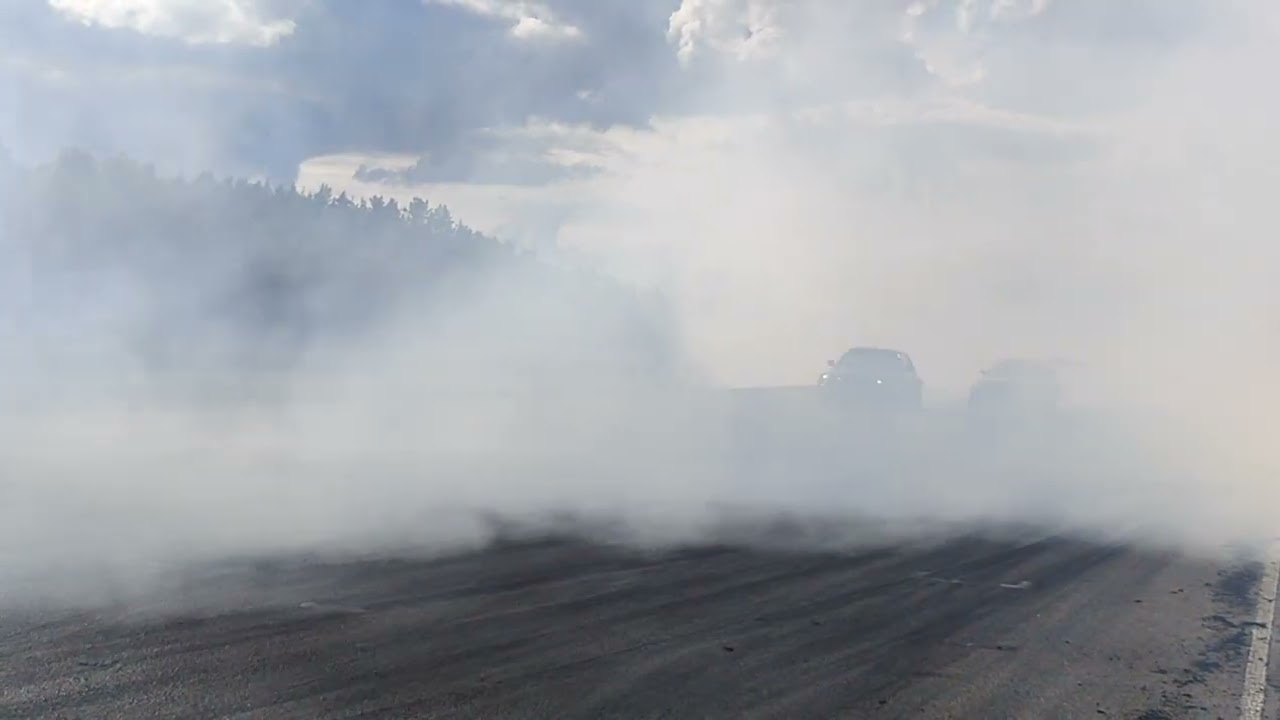 Cars drifting at Mantorp Park - Gatebil