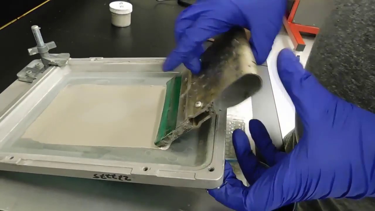 Conductive Ink: How to Screen Print a Heating Element. Pt 2: Printing!