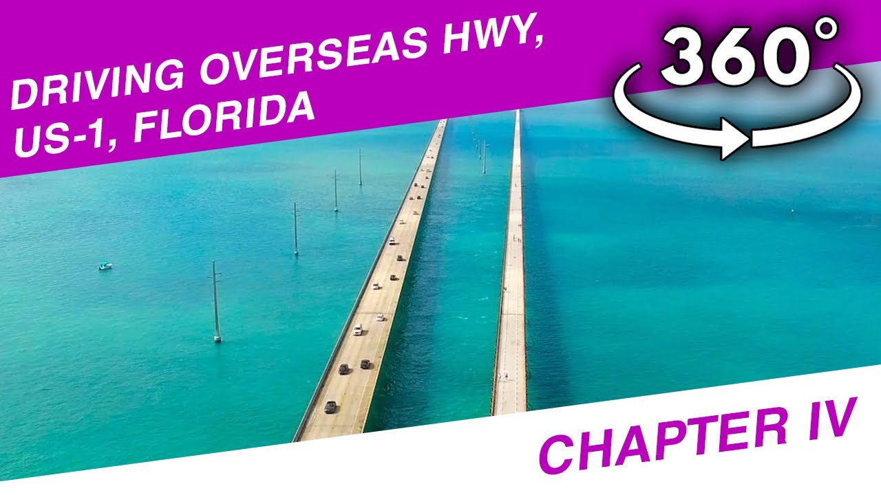 Driving Overseas HWY US-1: Lower Matecumbe Key to Plantation Key (Part 4) - 360&deg; VR Video