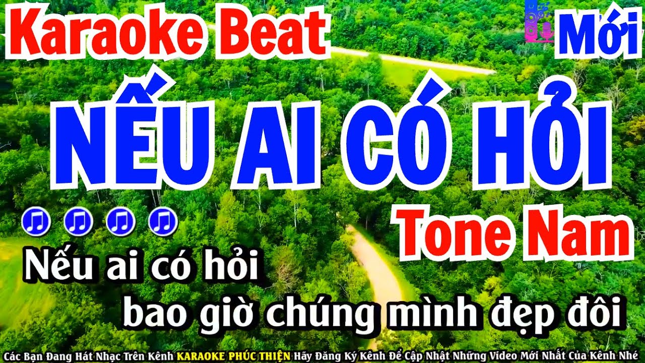 KARAOKE Nếu Ai Có Hỏi - Tone Nam - Beat Mới Nhất Cực Hay