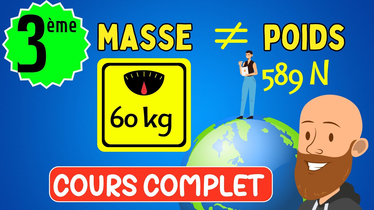 Poids et masse - 3eme brevet physique chimie