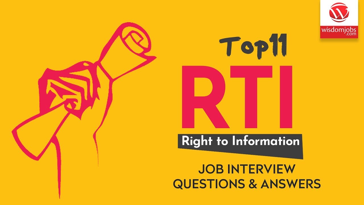 RTI Interview Questions and Answers 2019 | RTI Interview Questions | Wisdom IT Services