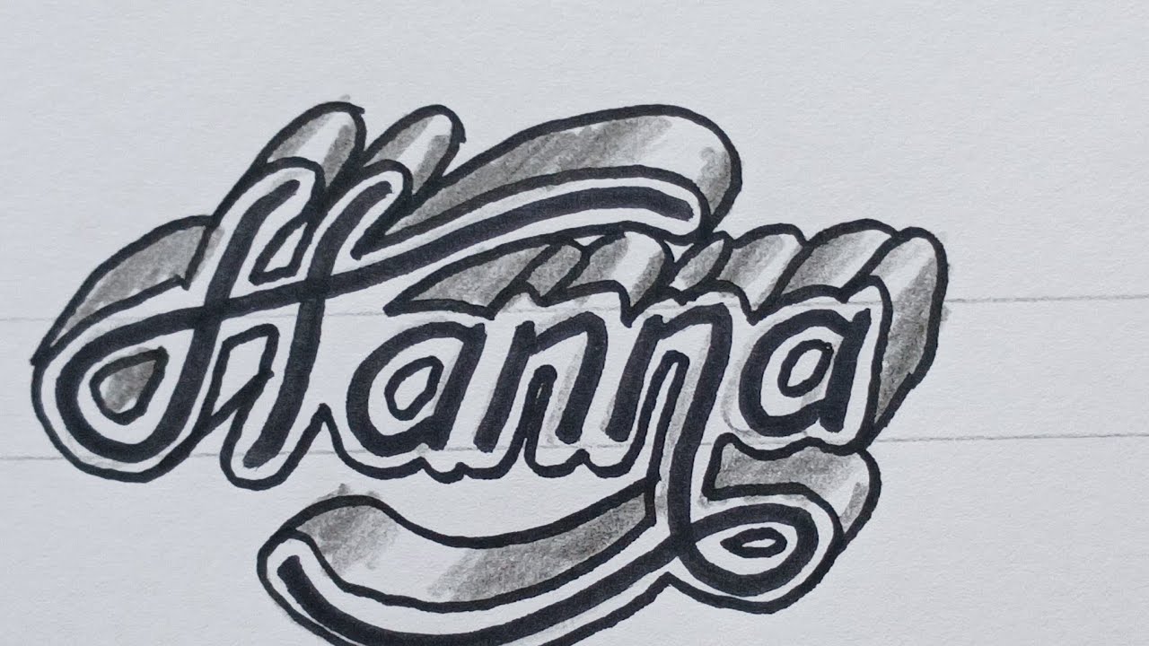 3d Drawing Calligraphy Name For Beginners / How To Draw Art On Paper Step By Step 30