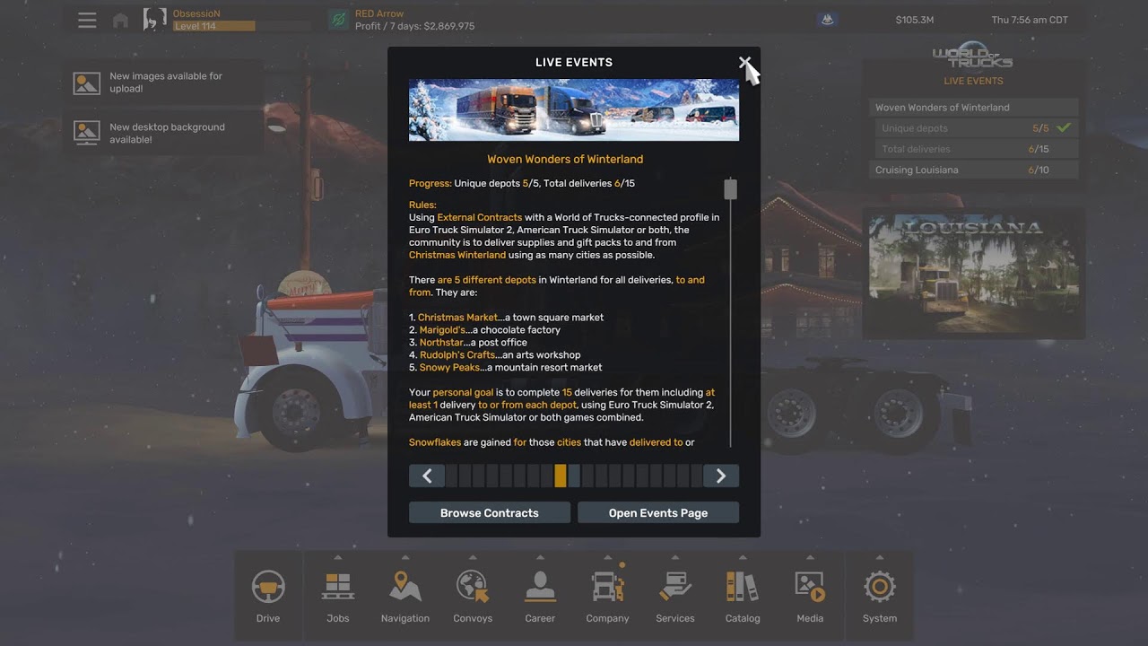 American Truck Simulator : Long Drive Back to Louisiana Mojave To Lafayette *No Commentary*