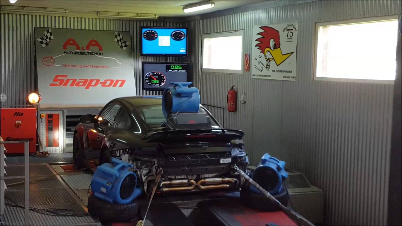 Porsche 997 3.8L Turbo MK2 368kW to 520kW Stage 3 Dyno Tuning A&A 707-Kit aa-tuning.de
