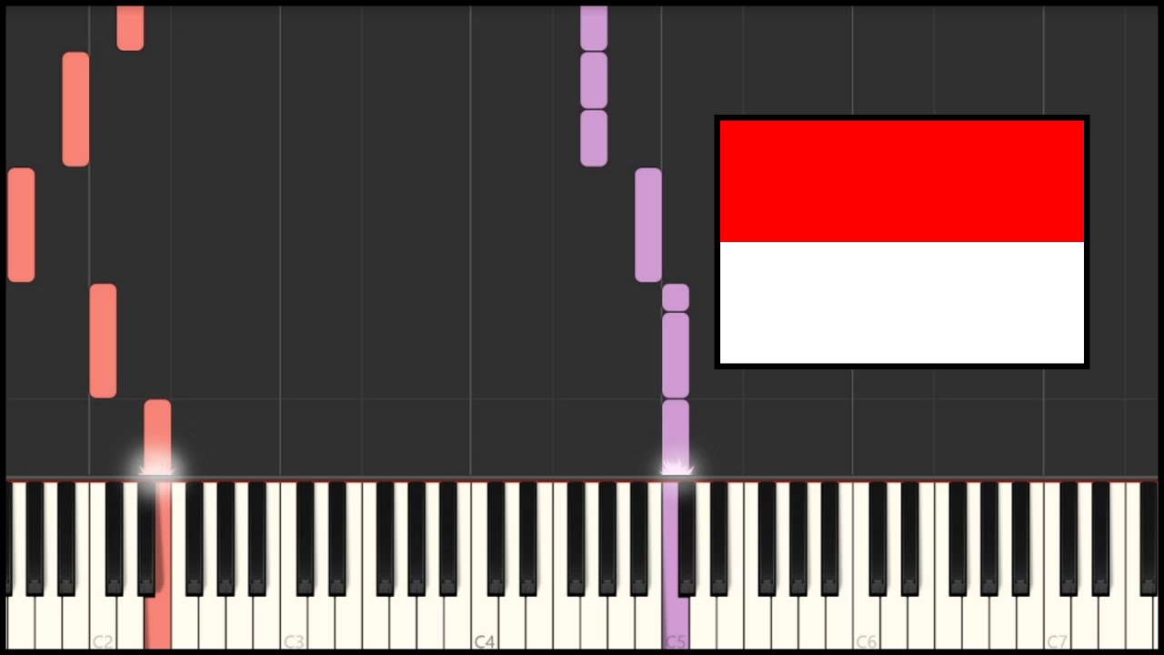 Indonesia National Anthem - Indonesia Raya (Piano Tutorial)