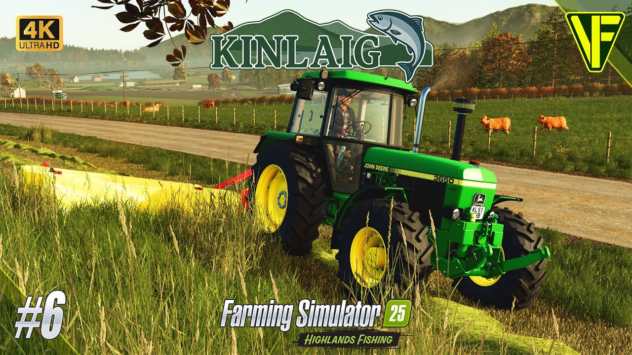 Скашиваем траву для скота в Хайленде! | Kinlaig, эпизод 6 | FS25 Рыбалка в Хайленде