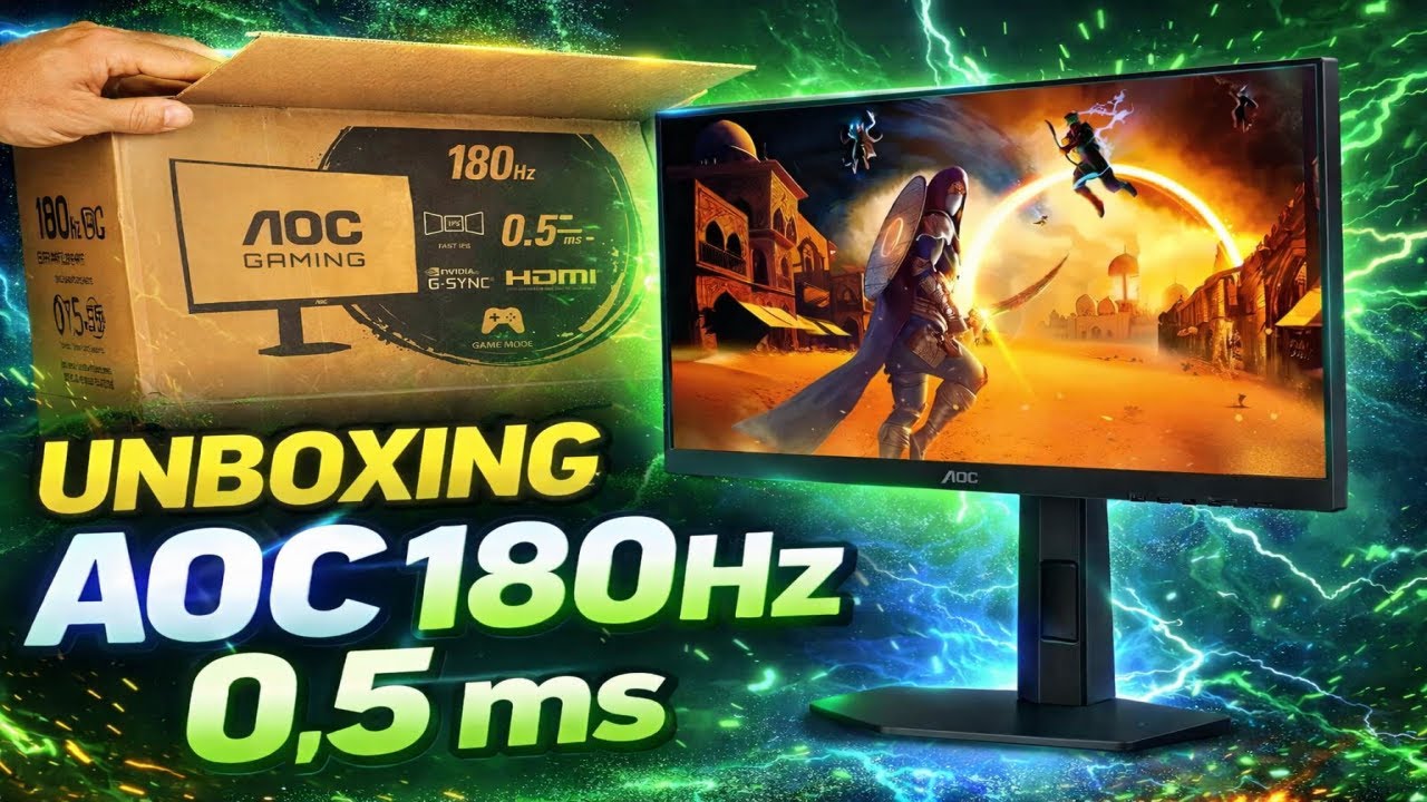 Melhor compra de monitor BOM e BARATO | AOC 180hz IPS 0,5ms
