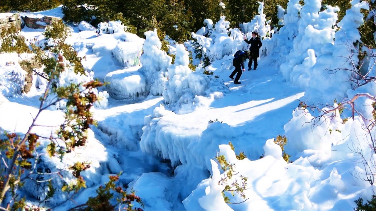Winter at Bruce Peninsula Grotto in Tobermory Bruce Peninsula National Park