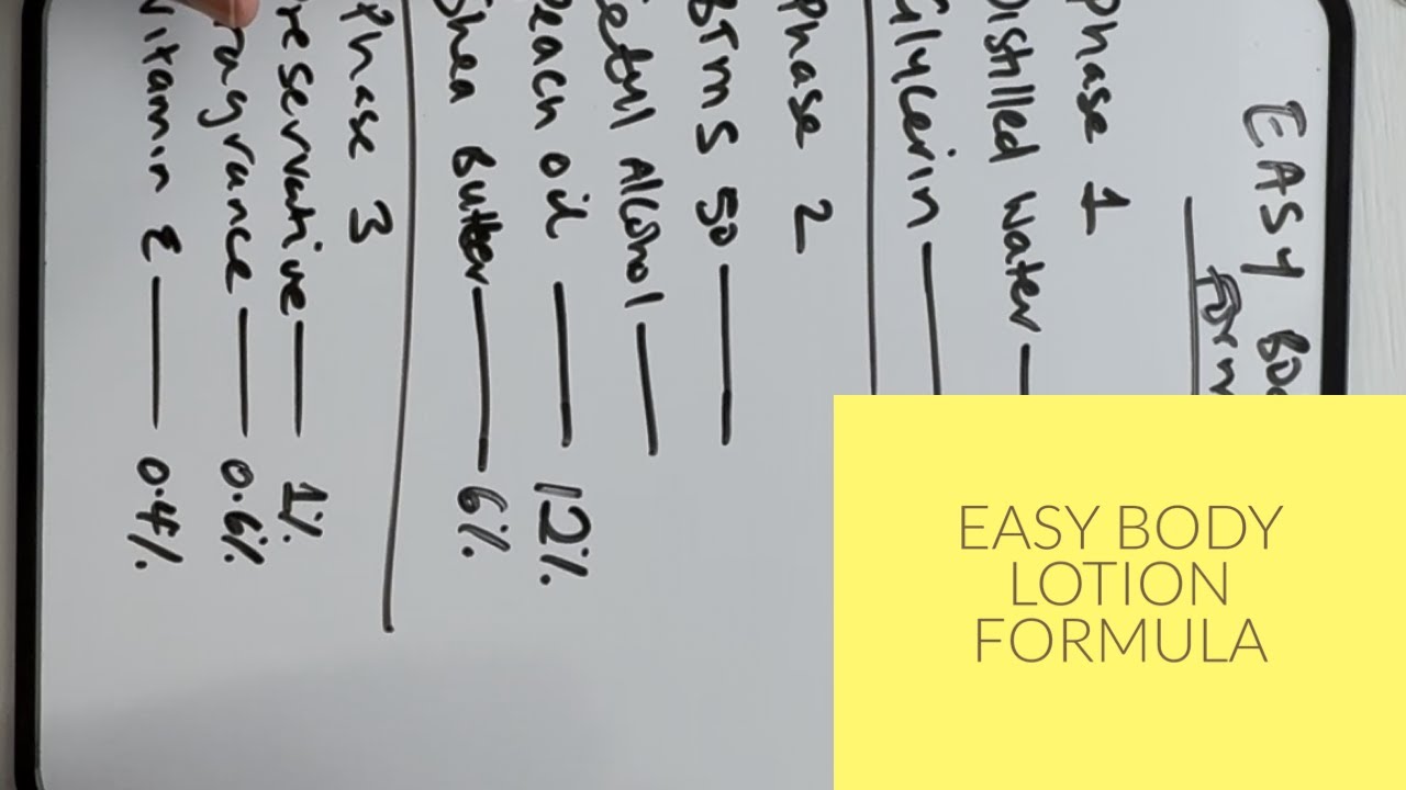 Write a Formula with Me - Step by Step - Easy Body Lotion Formula - Lessons in Formula Writing