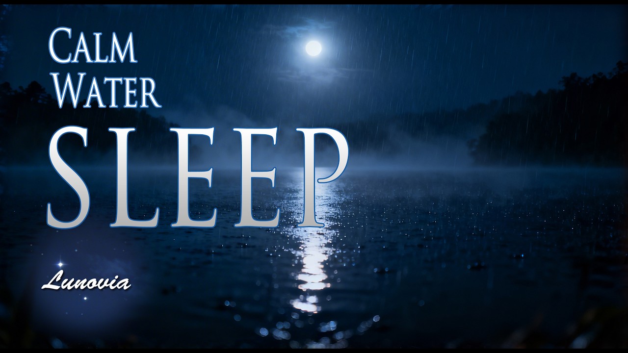 Forest Night Sounds 🌲 Deep Sleep ASMR Nature Ambience  [호수 보슬비] #빗소리 #수면음악 #보슬비 #명상 #asmr #명상