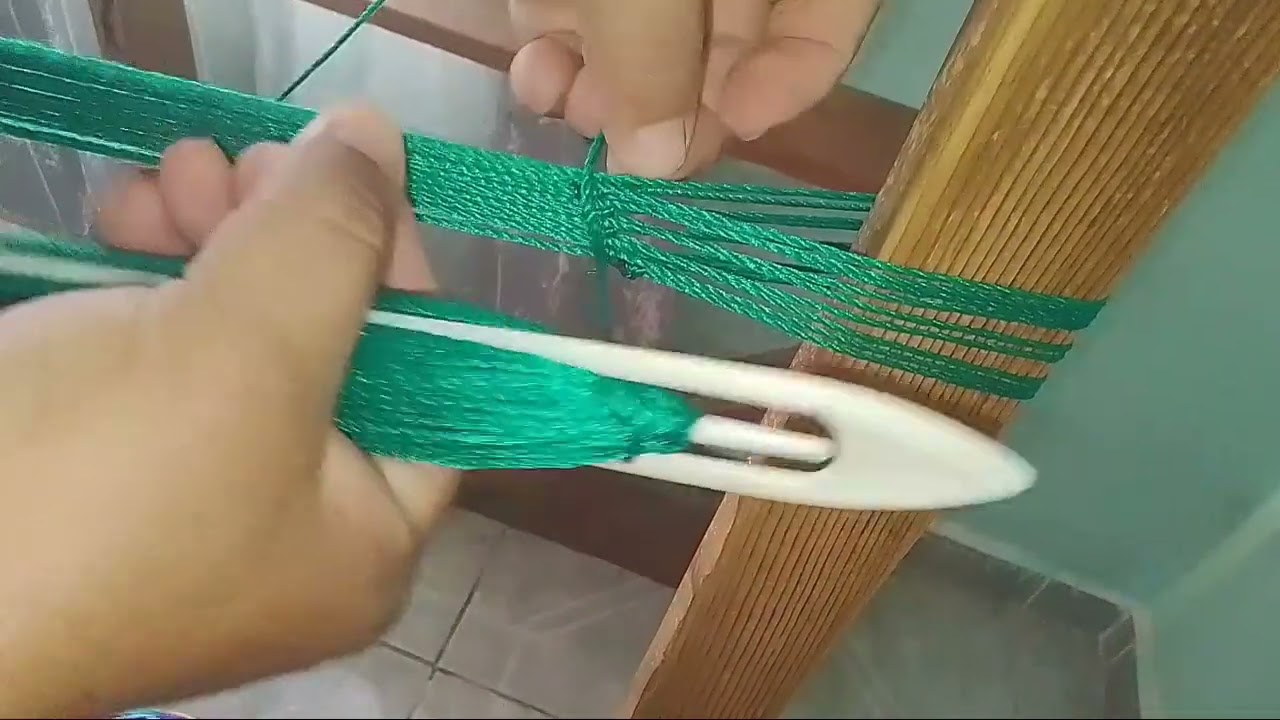 Tejido de peineta para hacer hamacas artesanales