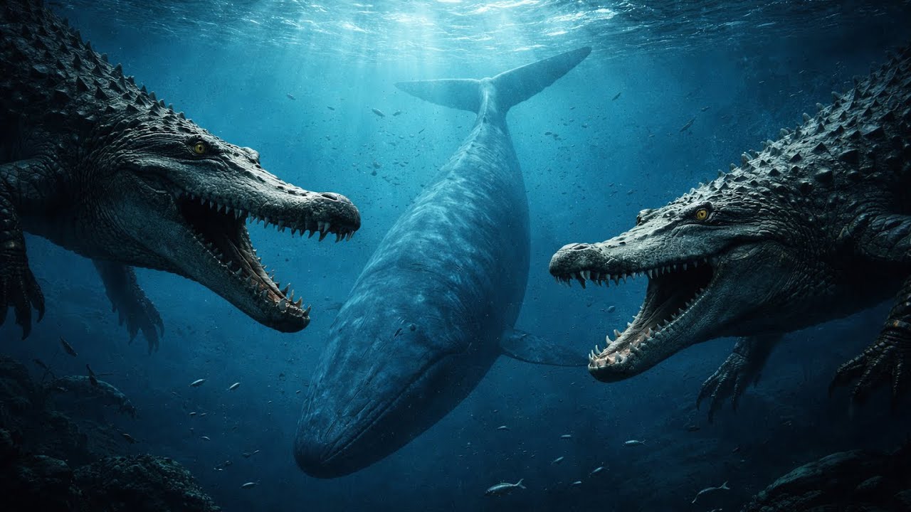 Two Sarcos ambush a Titan Whale | Path of Titans #ps5 #dinosaur #gaming #pathoftitans #gameplay