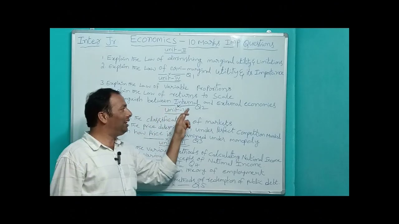 Inter 1st year economics IMP 10 marks questions 2024