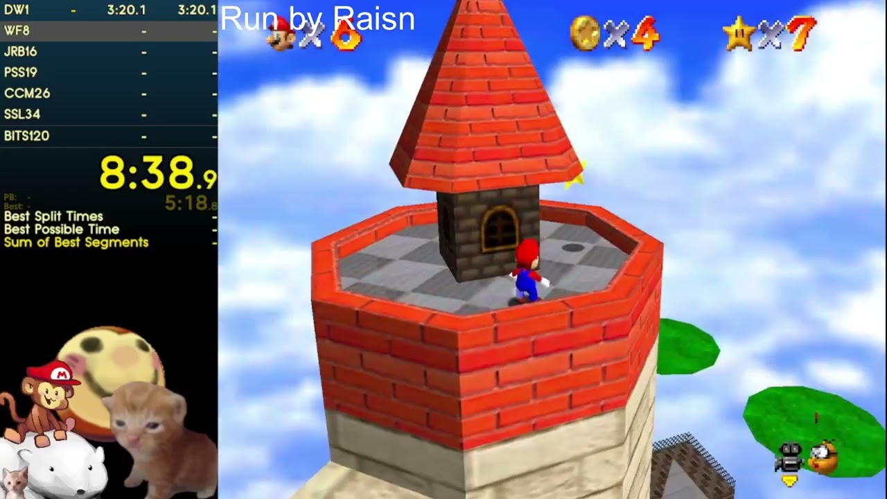 [WR] Super Mario 64 120 Star Speedrun (PAL) 2h 05m 55s by Raisn