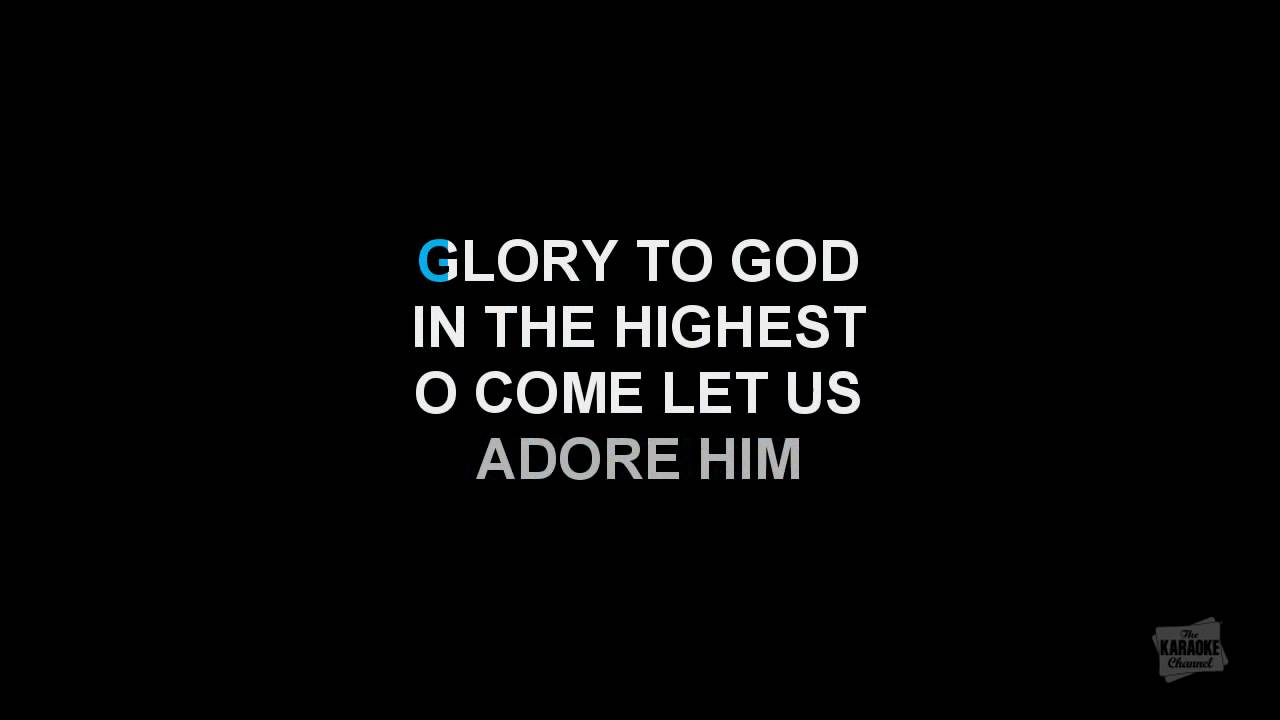 O Come All Ye Faithful in the style of Traditional karaoke video with lyrics no lead vocal