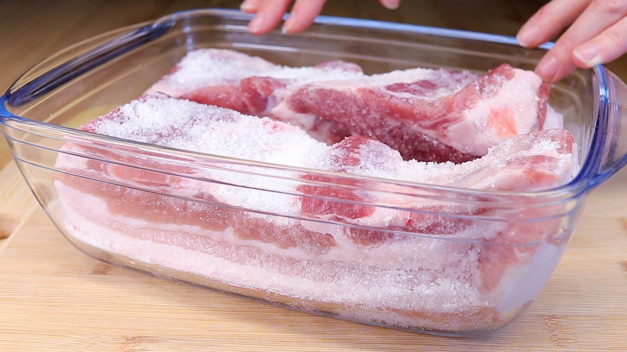 Такая свиная грудинка съедается за 5 минут! Идеальная закуска! Великолепный вкус! # 130