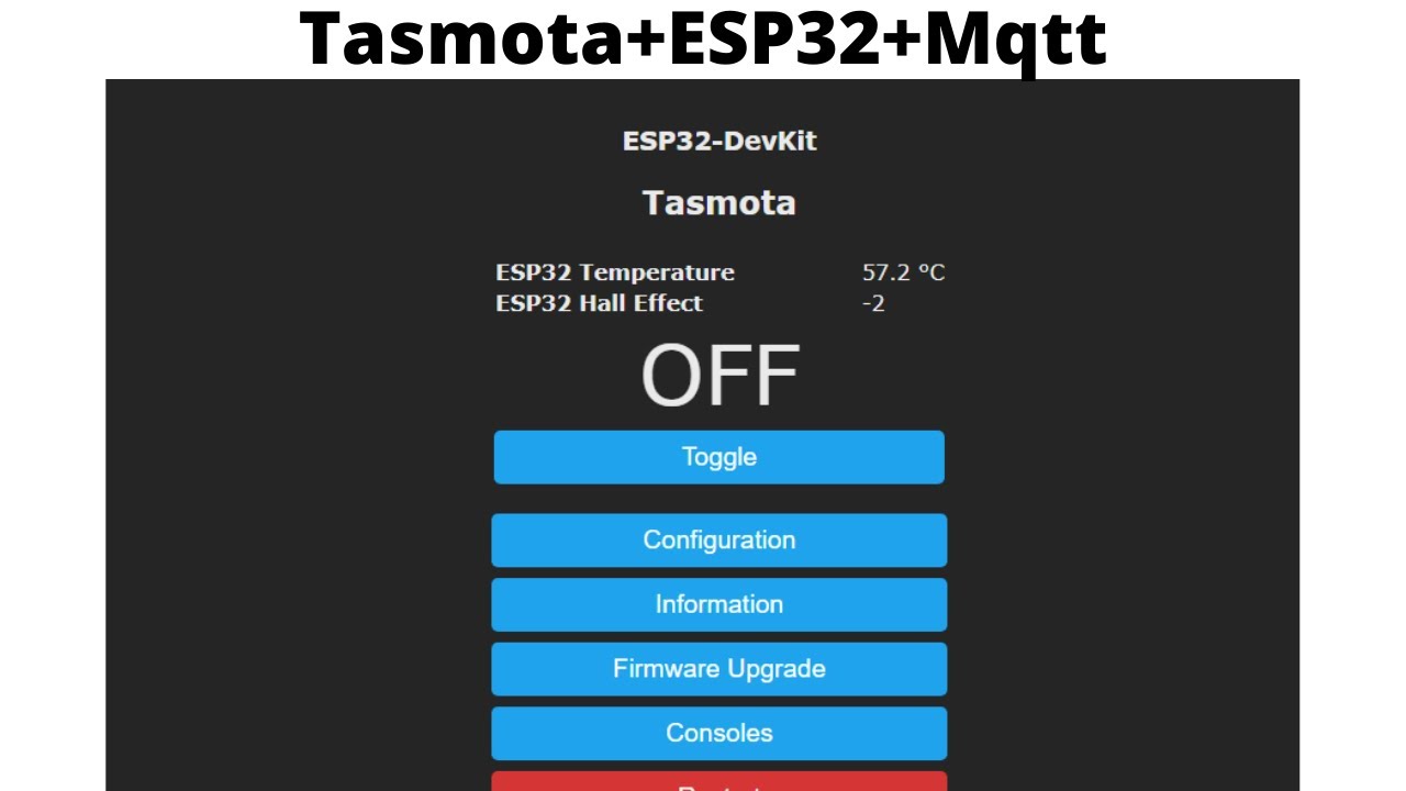 Use of Tasmota with ESP32+Mqtt